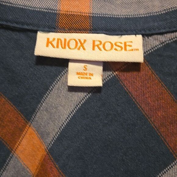 Target Knox Rose Long Sleeve Shirt Top Plaid Button Down small size Nwot - Picture 3 of 12